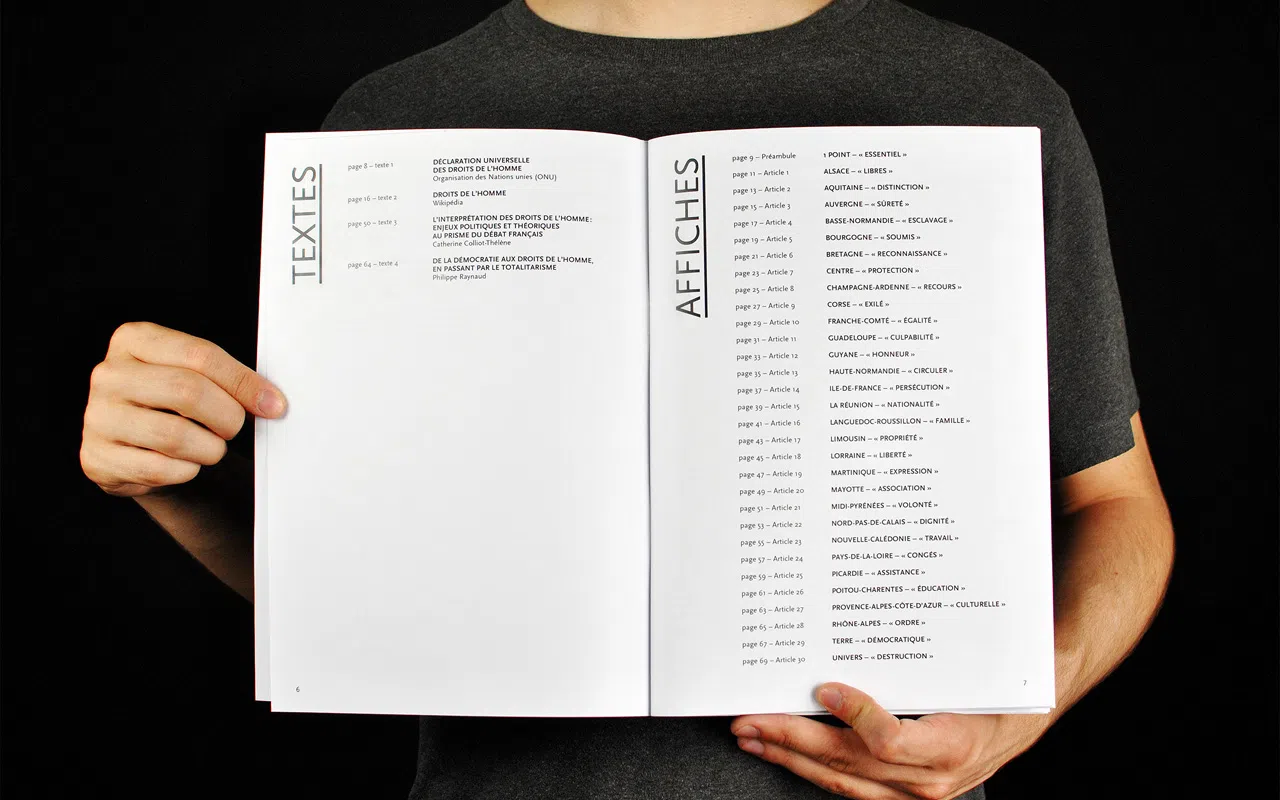 Photographie de la double page 6-7 présentant le sommaire du livre 1 Point.